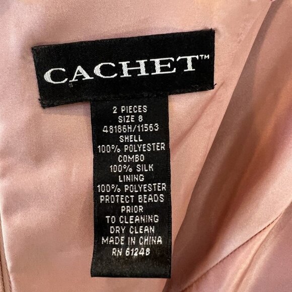 Cachet Vintage VTG Pink Tea Length Dress and Jacket Pair - Picture 13 of 14